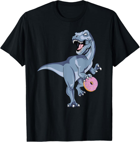 Dinosaur Donut Dino Doughnut Christmas Kids Trex Sugar Dnut T-Shirt