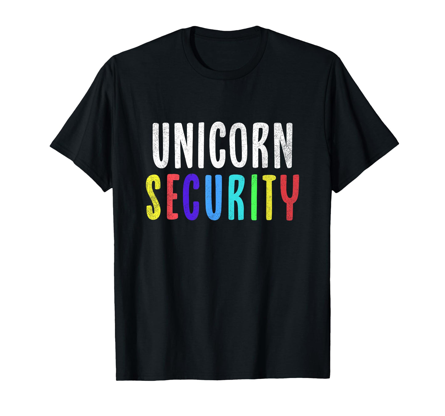 Halloween Dad Mom Daughter Adult Costume Unicorn Security T-Shirt