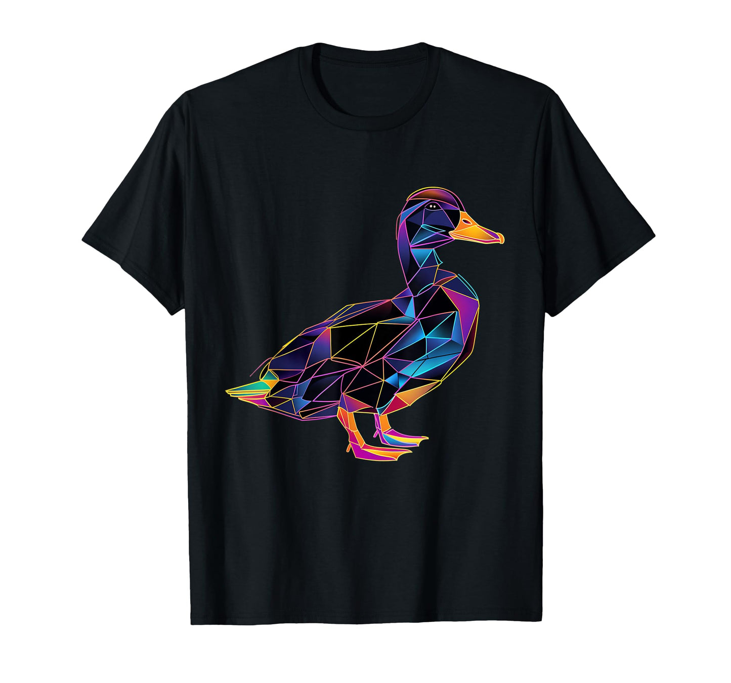 Duck Polygon Colorful Waterfowl Mallard Duck Lover T-Shirt