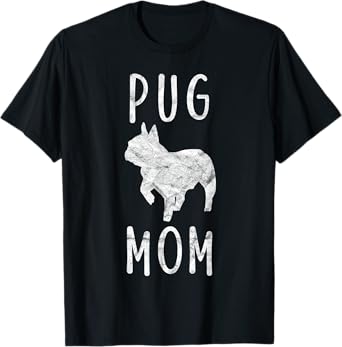 Vintage Pug Mama Gift Puggle Mom Pet Dog Owner Mother Men Women Kids T-Shirt