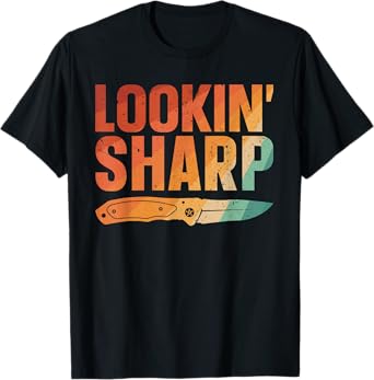 Pocket Knife Art For Men Women Knife Lover Knife Collector T-Shirt