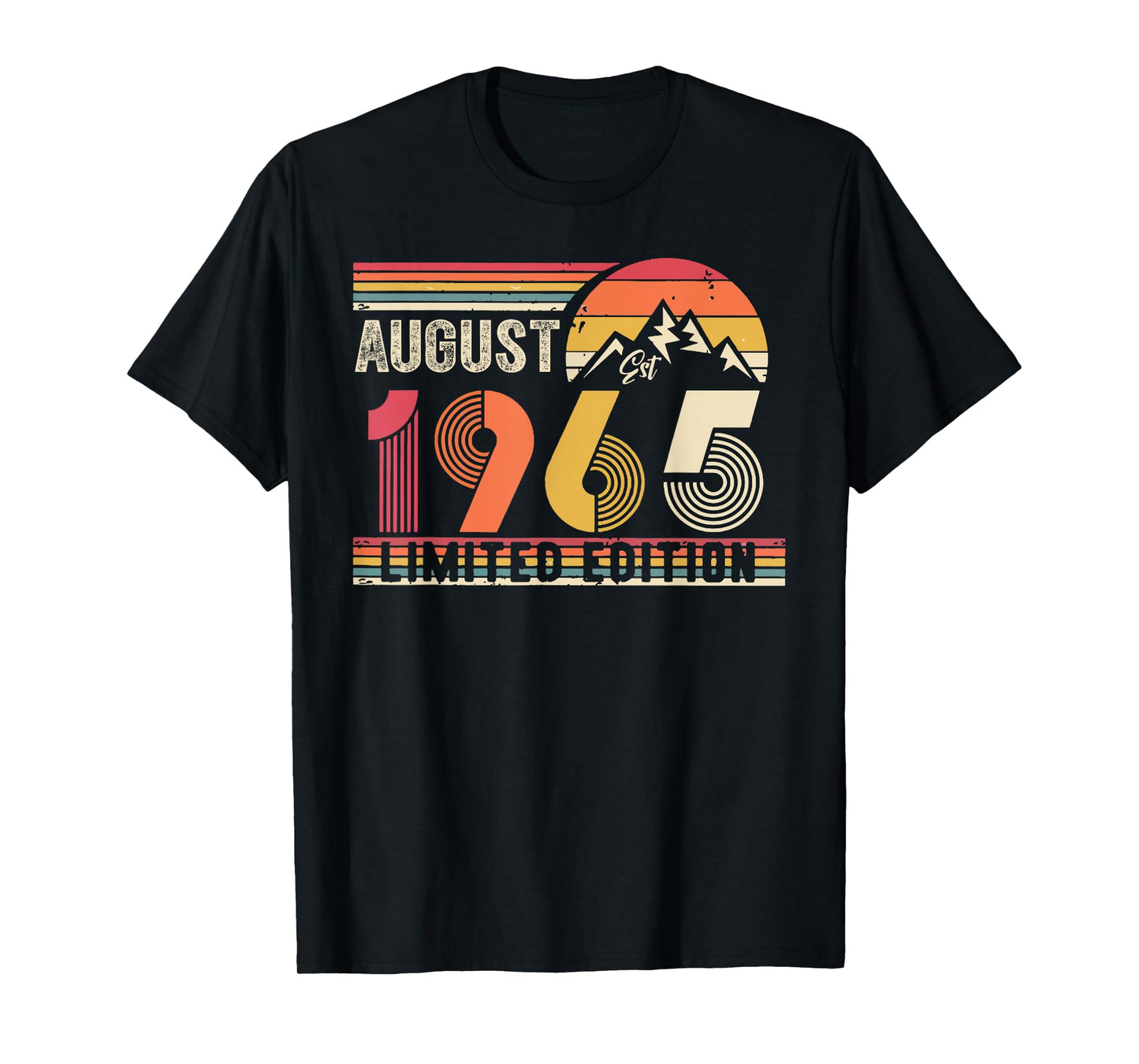 Vintage 1965 Limited Edition 60Year-Old August 60th Birthday T-Shirt