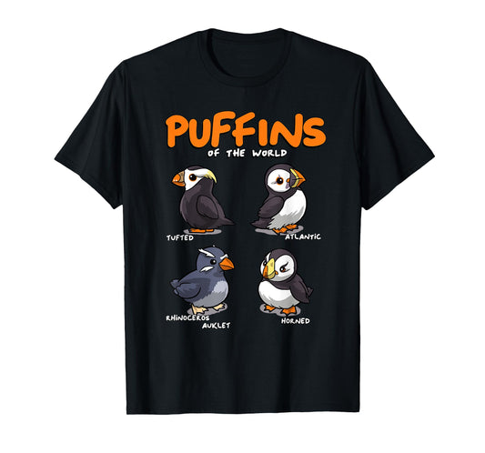 Puffin Animals of the World Educational Iceland Animal Bird T-Shirt