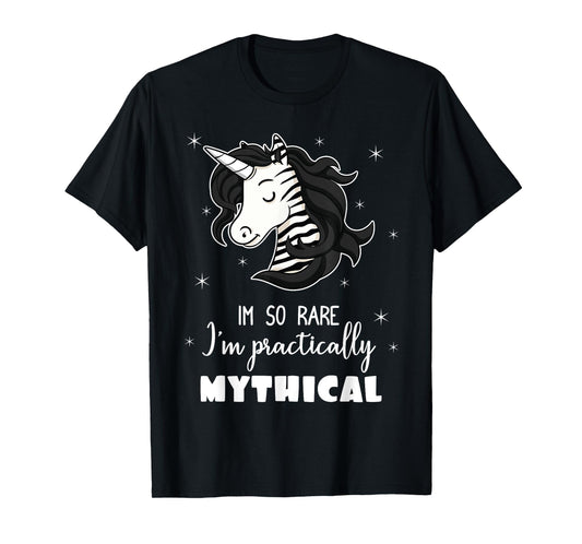 Mythical Unicorn Ehlers Danlos Black And White Zebra Stripe T-Shirt
