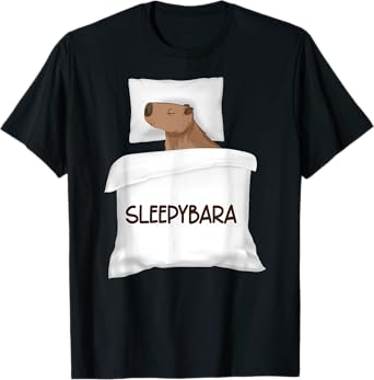 Capybara Official Sleep Pajamas Nightgown Sleepybara Rodents T-Shirt