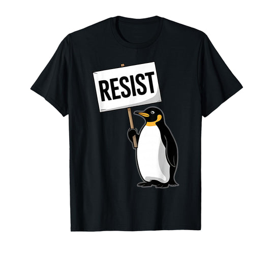 Penguins Against Tariff Funny Penguin No Tariffs Resist T-Shirt