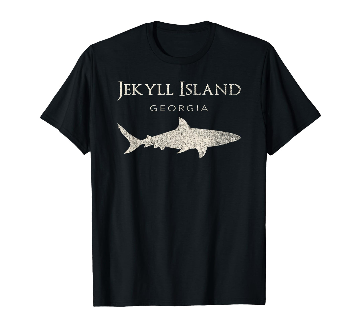 Retro Jekyll Island GA Shark T-Shirt T-Shirt