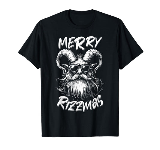 Merry Rizzmas Kids Teens Boys School Cool Christmas Krampus T-Shirt