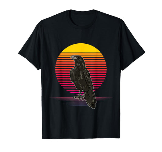 Crow Bird Vaporwave Style for Crow and Raven Lovers T-Shirt
