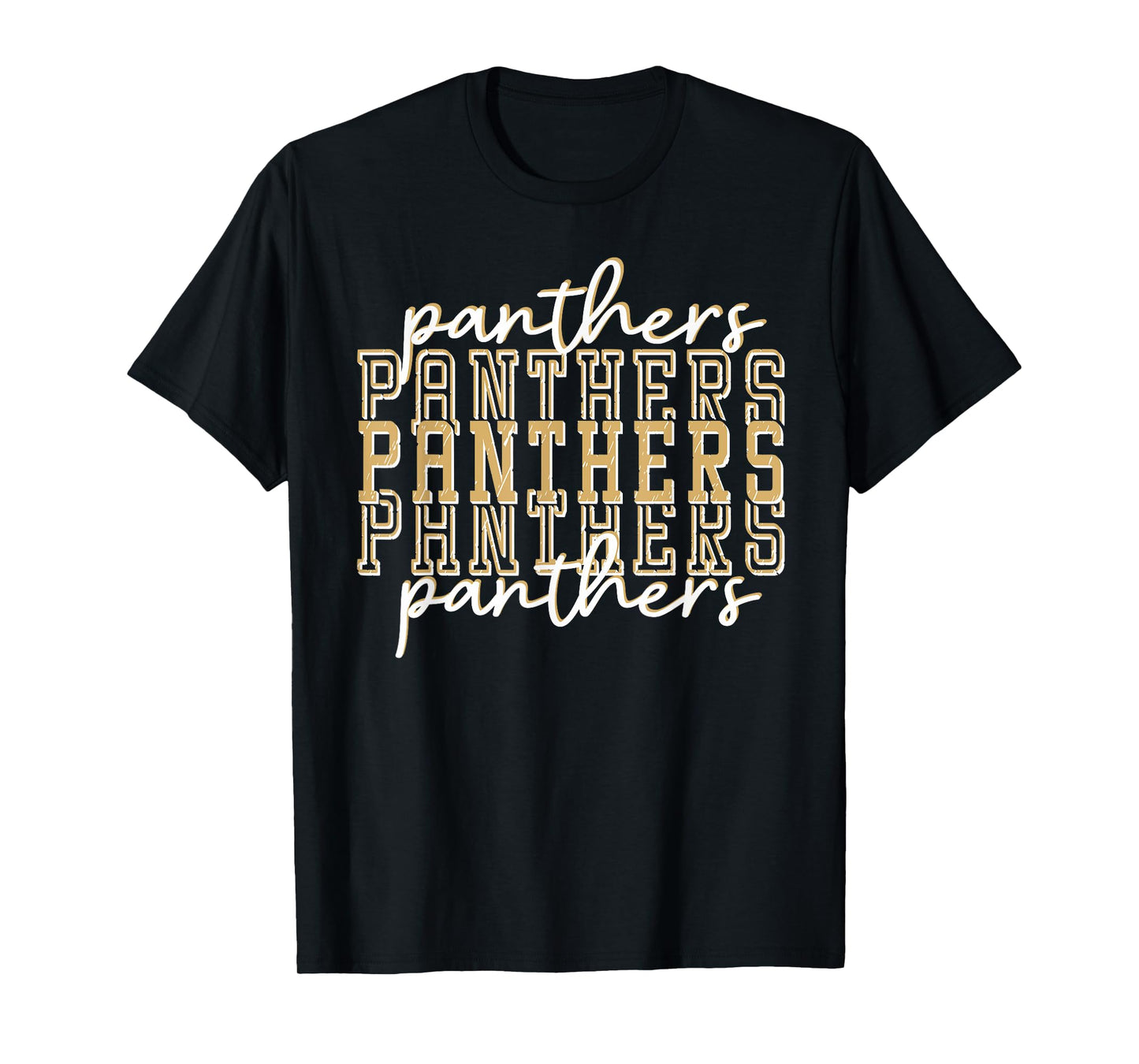 Panthers School Spirit Mascot Gold Panther Pride Mom Panther T-Shirt