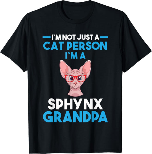 Cat Grandfather Sphynx Grandpa T-Shirt