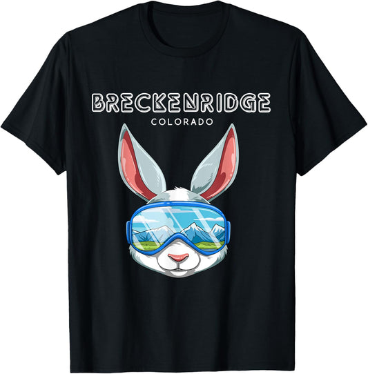 Breckenridge Colorado USA Ski and Snowboard Rabbit T-Shirt