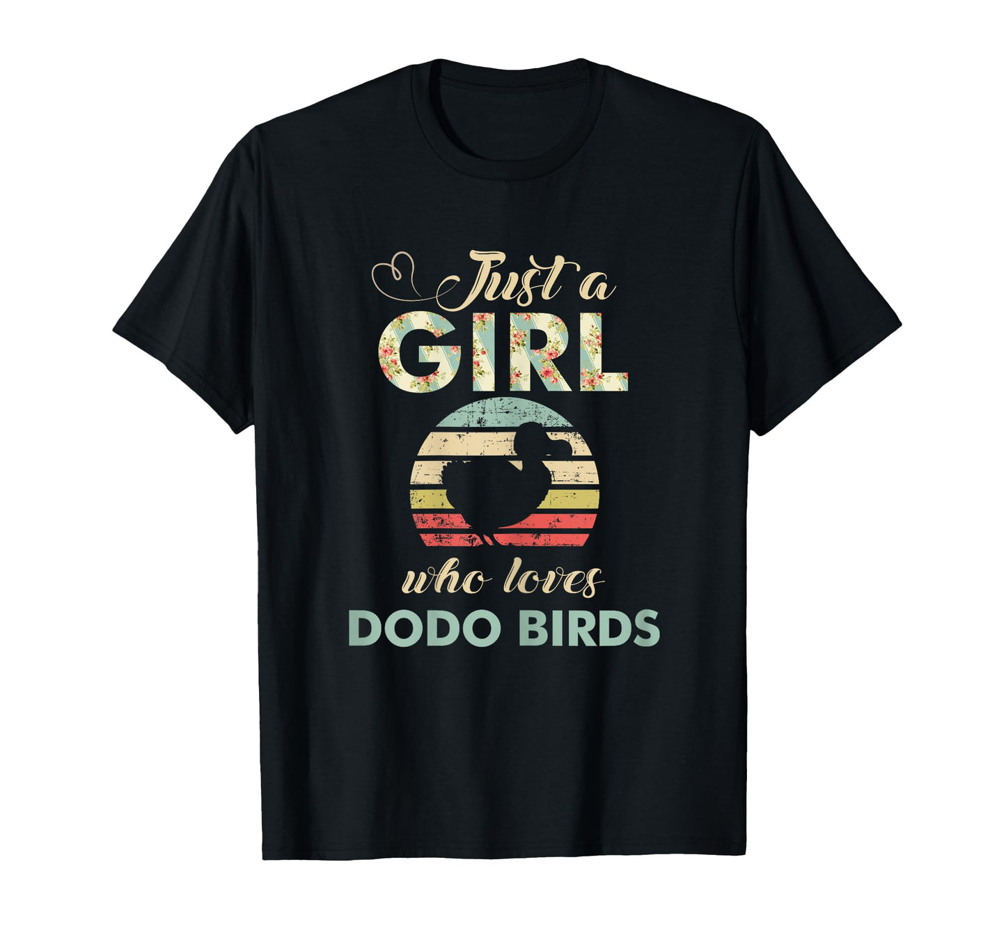 Just A Girl Who Loves Dodo Birds Retro Vintage Dodo Bird T-Shirt