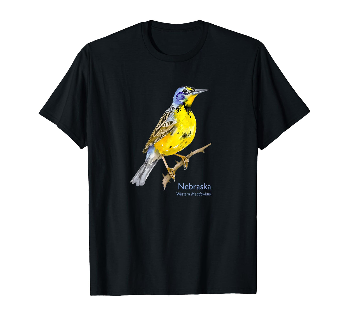 Nebraska Bird Western Meadowlark Birdwatching Birder T-Shirt