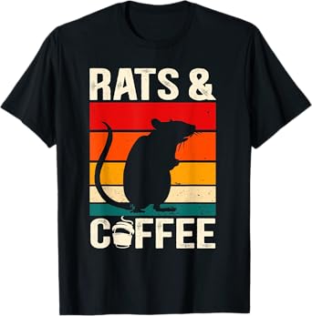 Rats And Coffee Rodent Pet Caffeine Lover Mouse Whisperer T-Shirt