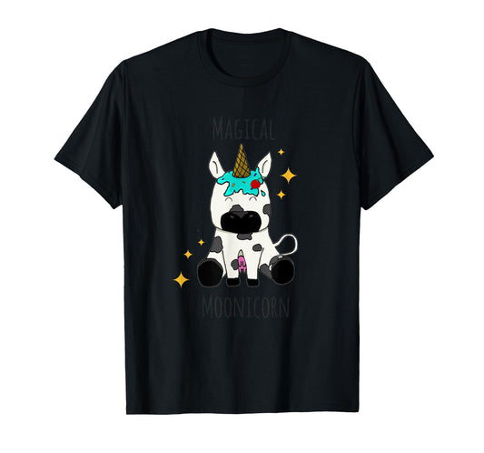 Funny Cow Magical Moonicorn for kids and adults T-Shirt