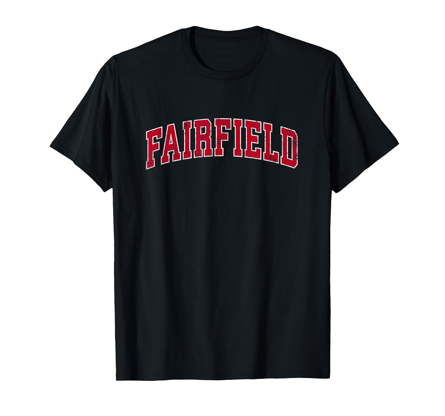 Fairfield Connecticut CT Vintage Sports Design Red Design T-Shirt