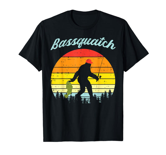 Bassquatch Bigfoot Sasquatch Fish Fishing Fisherman Gift T-Shirt