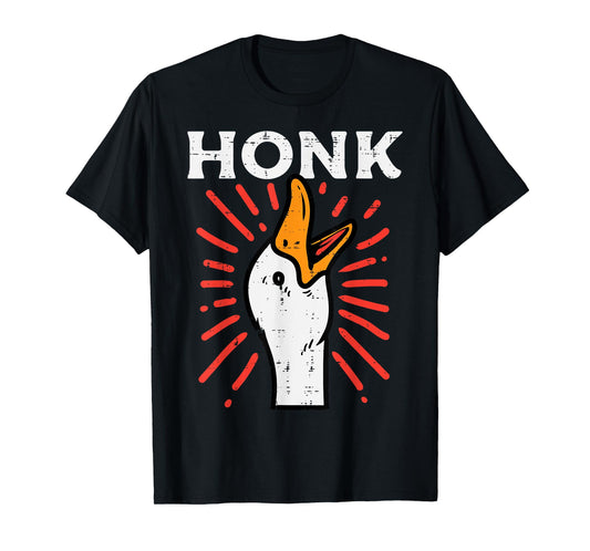 Duck Honk Funny Quack Goose Chicken Meme Men Women Kids T-Shirt