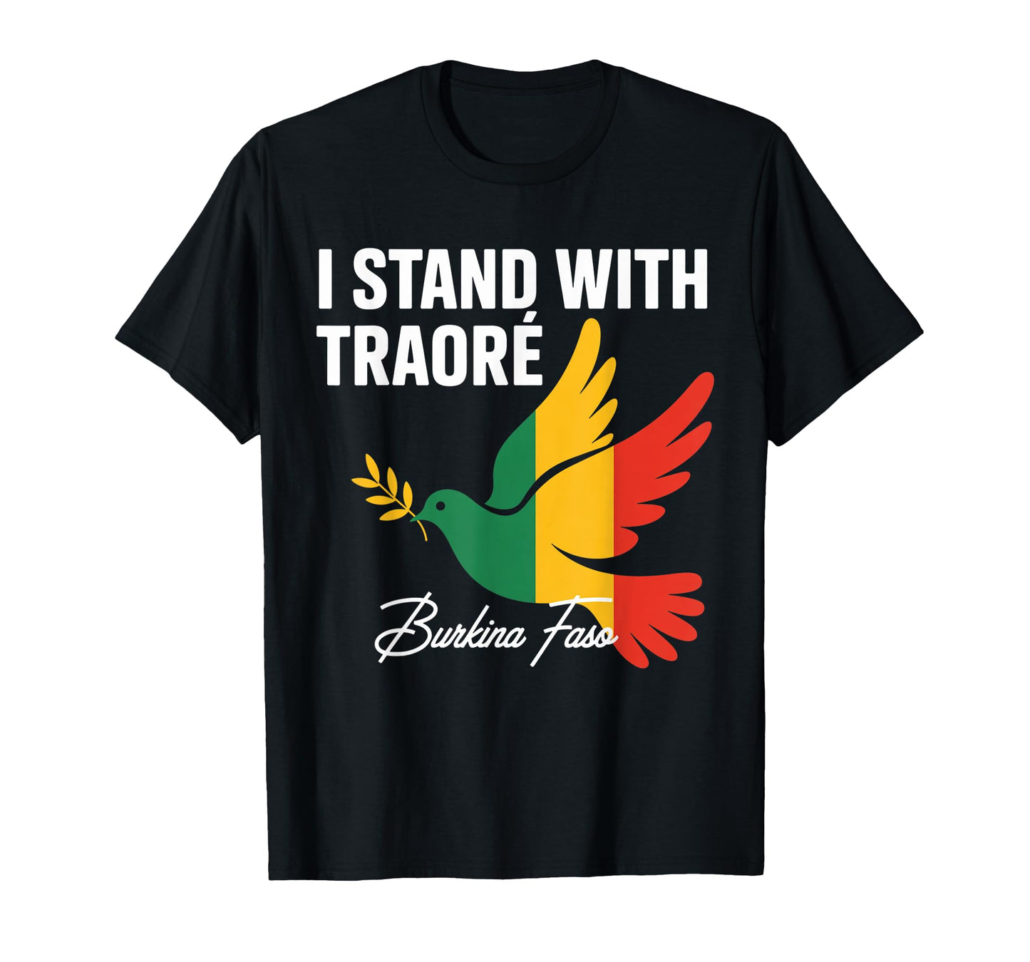 I Stand With Burkina Faso-Ibrahim Traoré Retro Bird T-Shirt