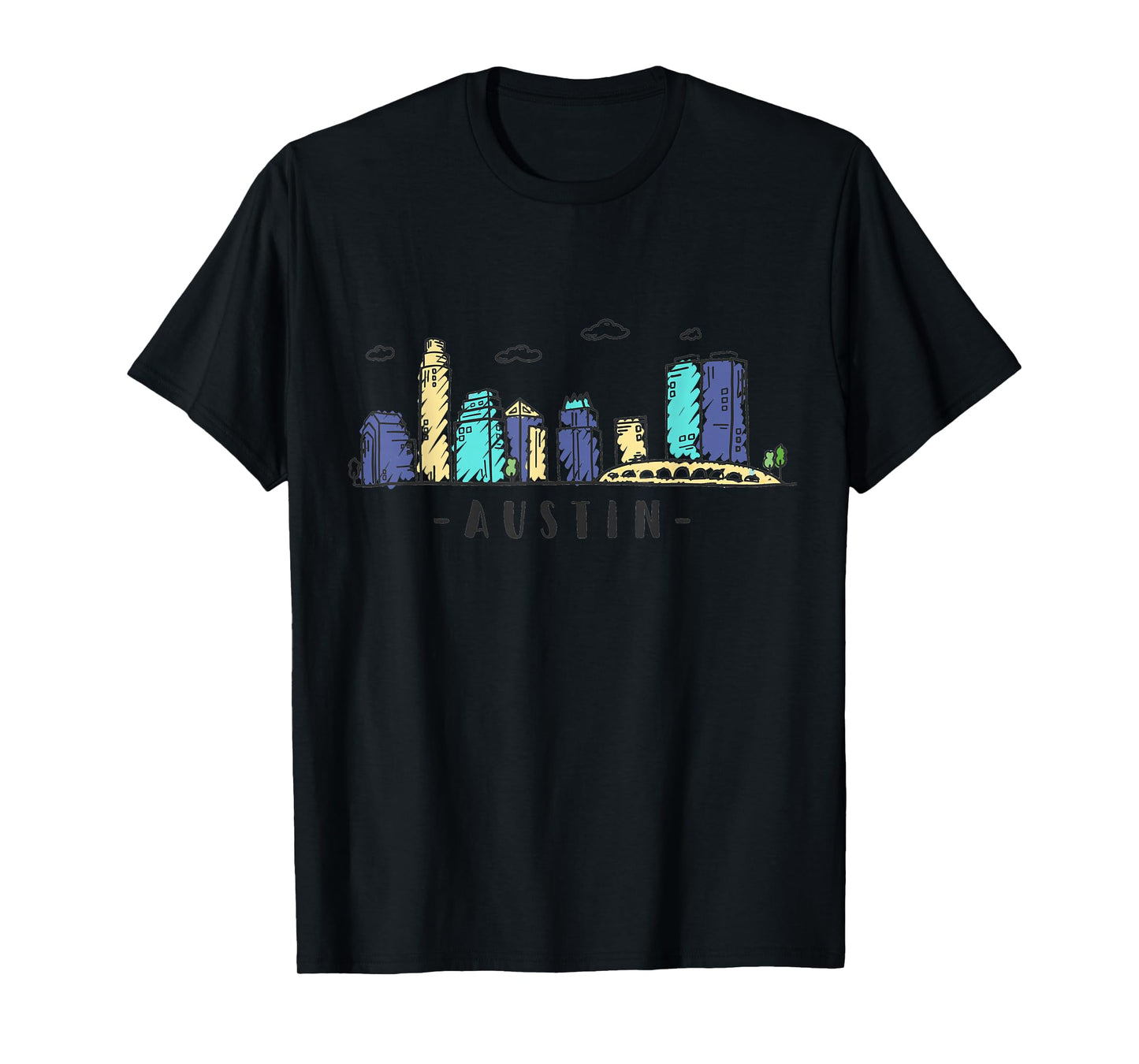 Austin Texas Vintage Skyline T-Shirt