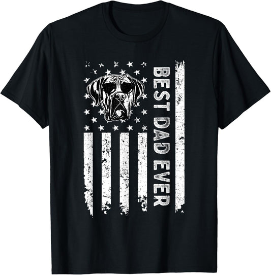 Best Cane Corso Dog Dad Ever Fathers Day USA Flag T-Shirt