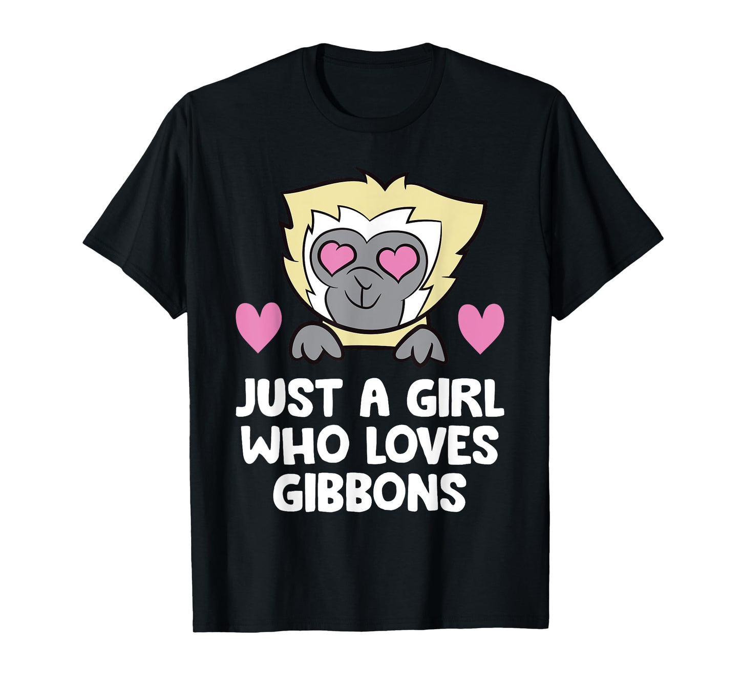 Just a Girl Who Loves Gibbons Cute Gibbon Monkey T-Shirt