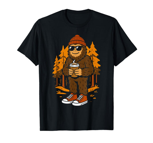 Bigfoot Sasquatch Hipster Men Women Kids Funny Halloween T-Shirt
