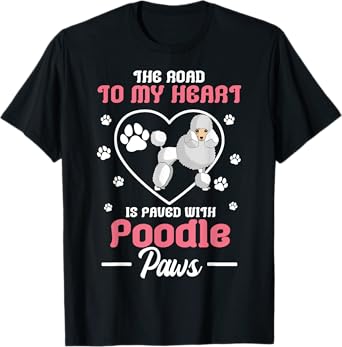 Poodle Paw Dog Owner Breeders Pet Water Retriever Lover T-Shirt