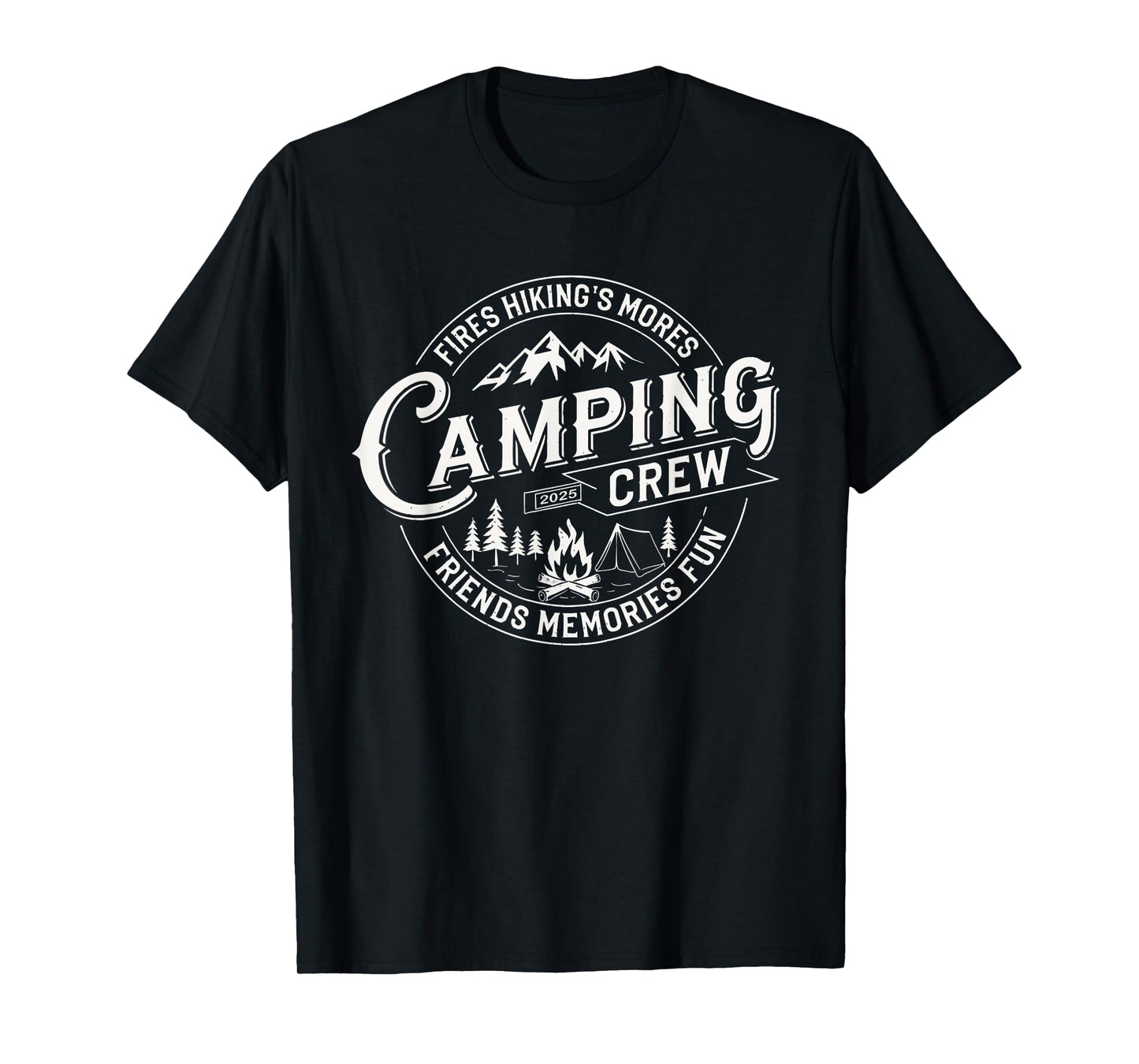 Camping Crew 2025 Matching for Family Camper Kid Girl Boy T-Shirt
