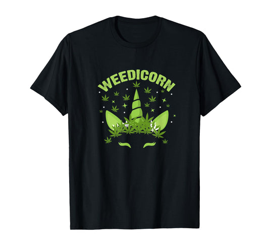 Weedicorn Weed Unicorn Marijuana Cannabis Funny Stoner 420 T-Shirt
