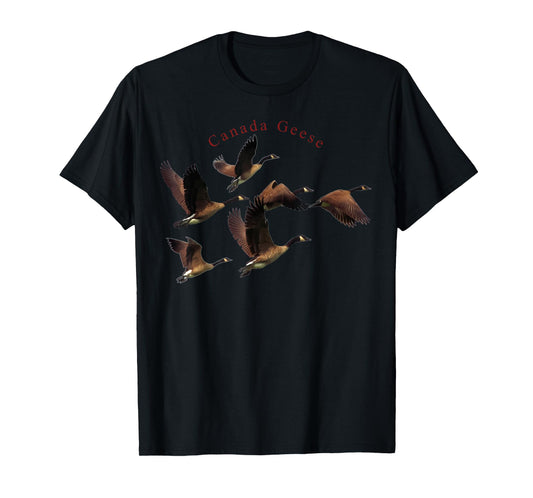 Canada Geese T-shirt Migrating Birds Flying T-Shirt