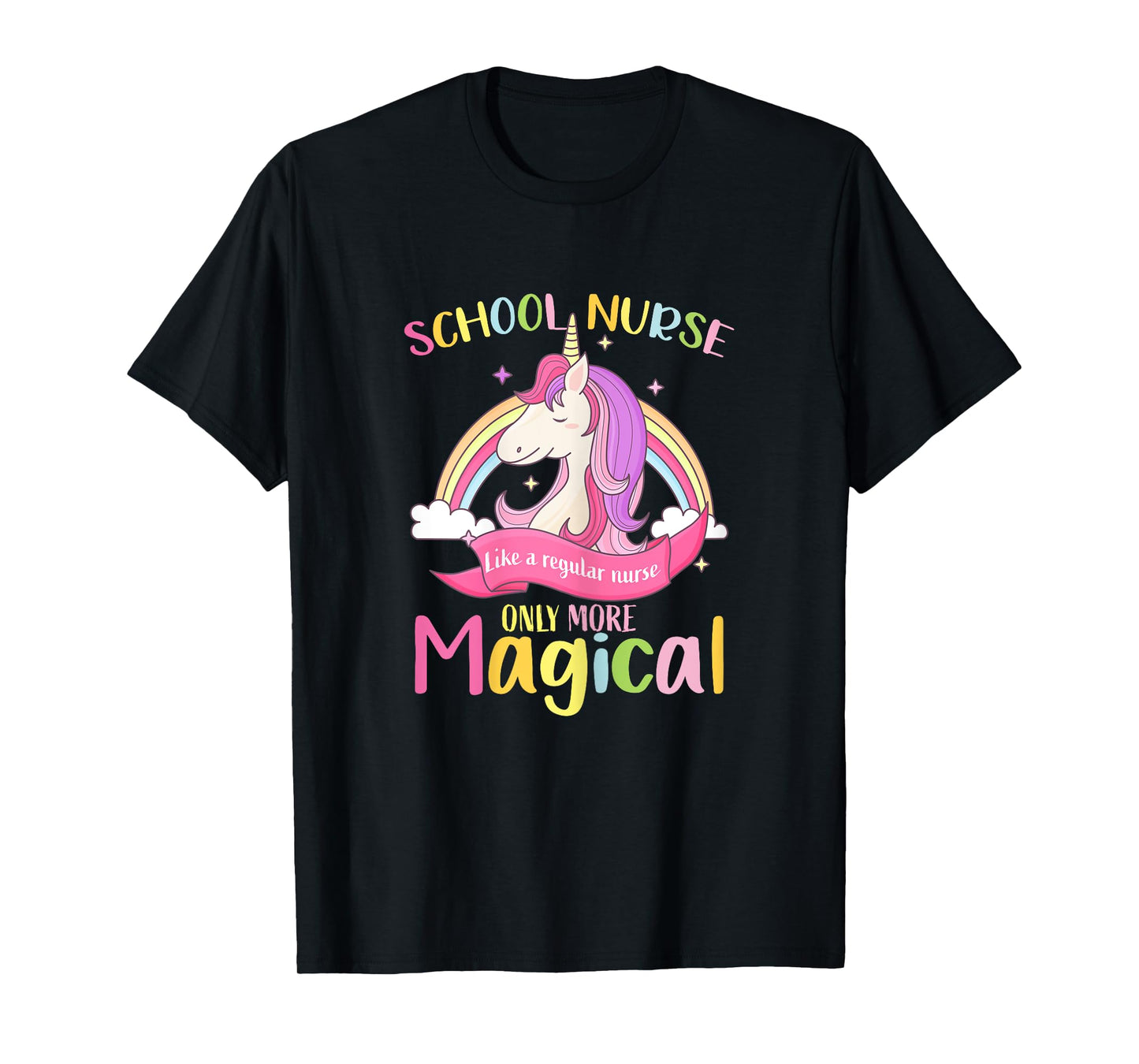Cute School Nurse Unicorn Magical, Back To School T-Shirt