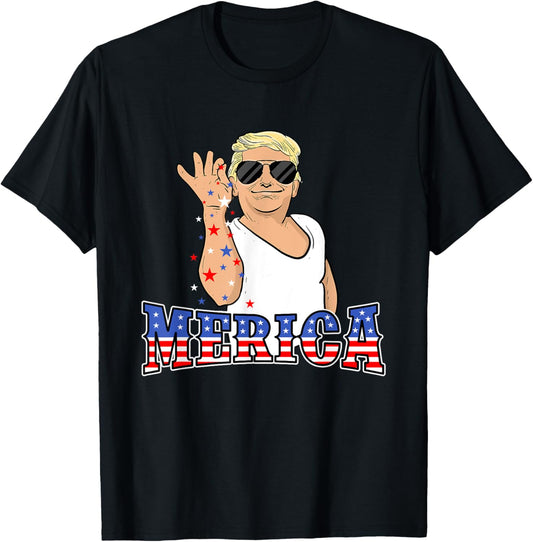 Merica - USA American Flag 4th Of July Fourth T-Shirt