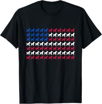 Labrador Retriever Patriotic American Flag 4th Of July T-Shirt
