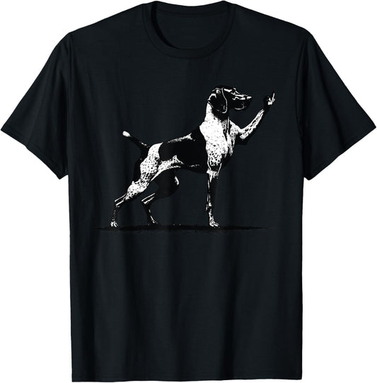 Rude Pointer Dog German Shorthair Dog Midle Finger Hand T-Shirt