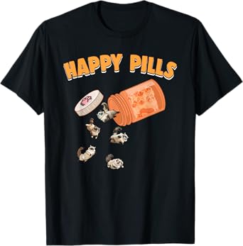 Happy Pills Ragdoll Cat Funny Kitten Feline Lovers Pet Humor Men Women T-Shirt