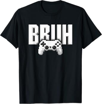 Video Gamer funny BRUH game controller for kids Men youth T-Shirt