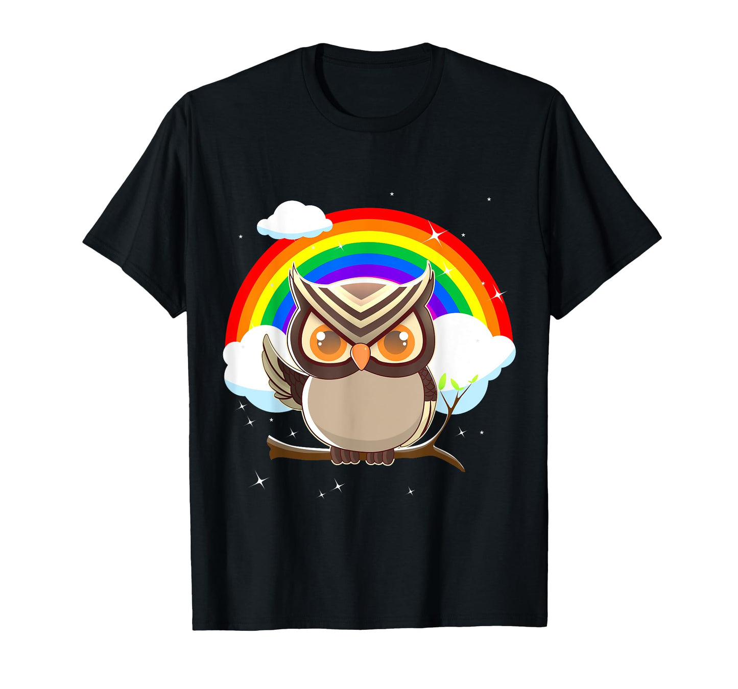 LGBT Gay Lesbian Pride Owl Rainbow Equality Bird Lovers T-Shirt