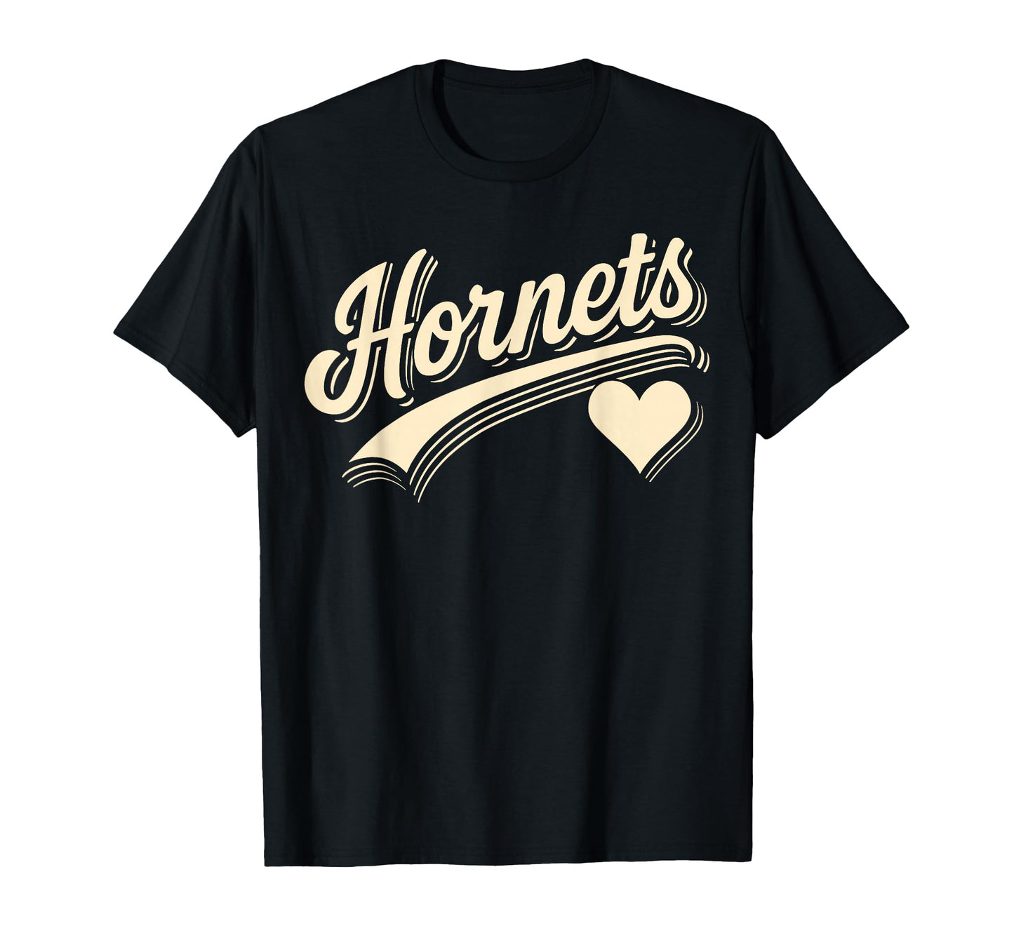 Vintage Hornets Heart Name Gift for Men Women Kid Boy Girl T-Shirt