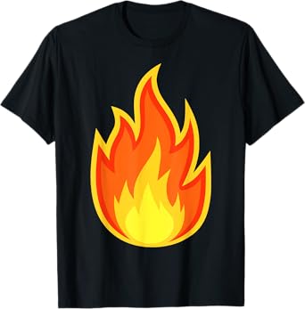 Fire Flame Shirt Adult Kids Men Women Fire Flame Costume T-Shirt