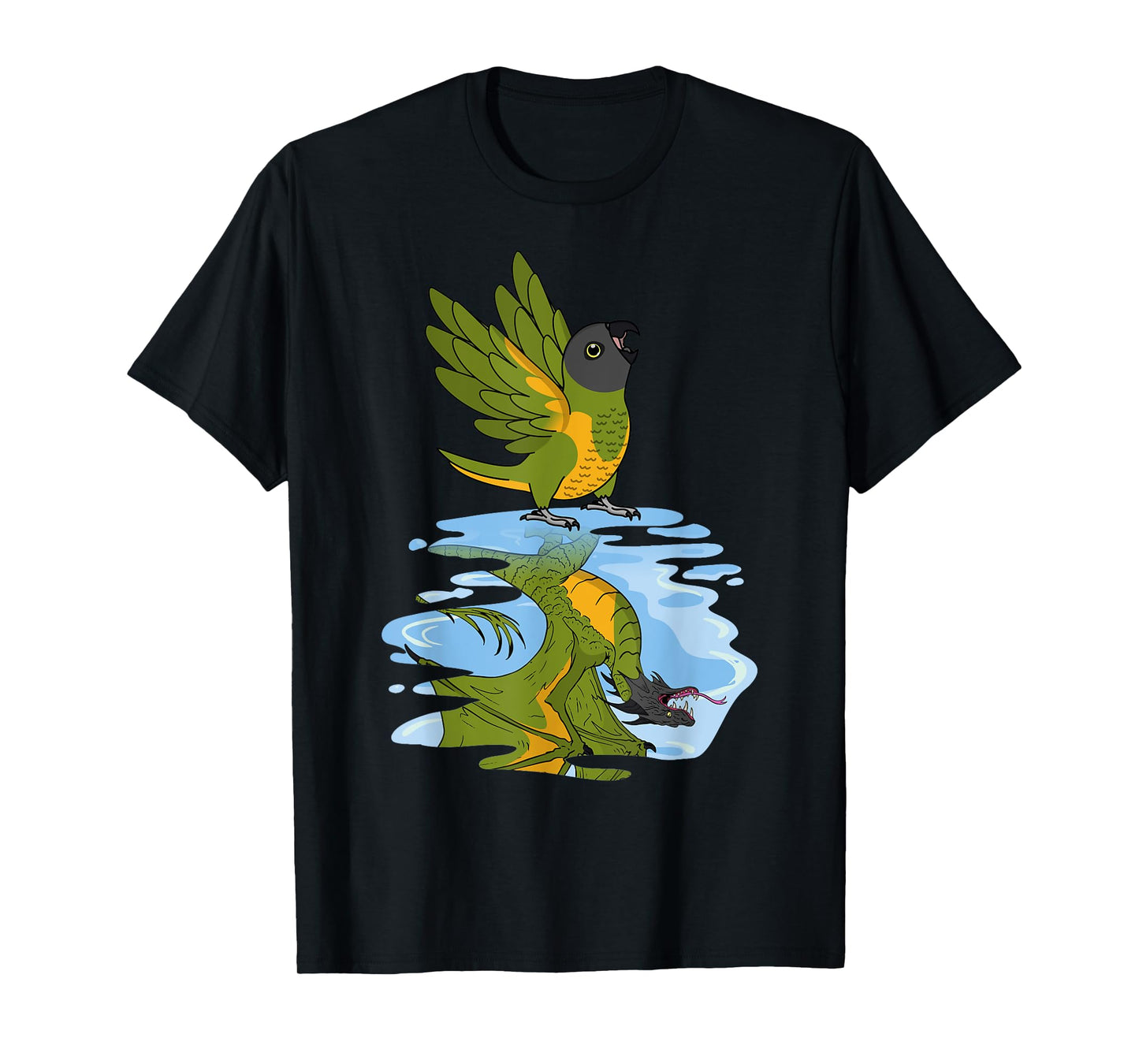 Parrot & Dragon Reflection I Senegal Parrot T-Shirt