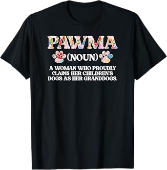 Proud Pawma On Mother's Day Pawma Grandma Dog Pawma T-Shirt
