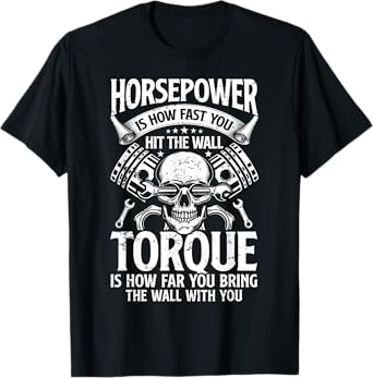 Horsepower Torque Definition Funny Car Auto Mechanic Dad Men T-Shirt