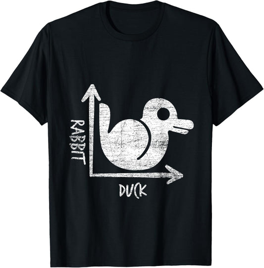 Funny Optical Illusion Gift Idea Duck Or Rabbit T-Shirt