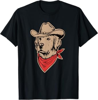 Golden Retriever Cowboy T-Shirt