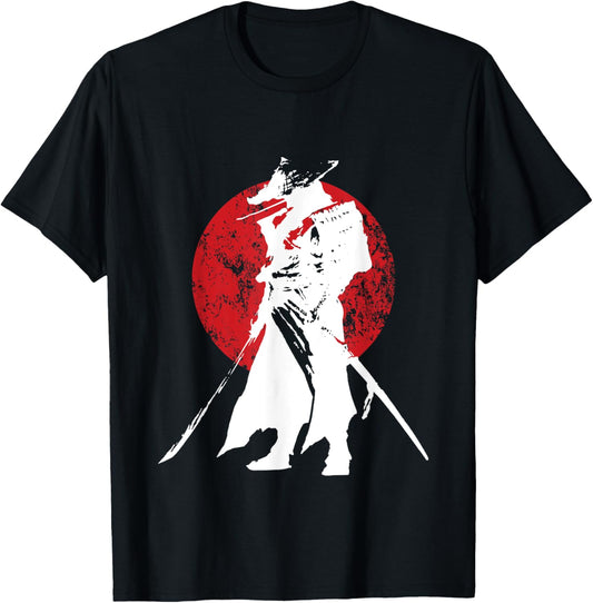 Vintage Japanese Samurai Retro Bushido Warrior Japan Sword T-Shirt