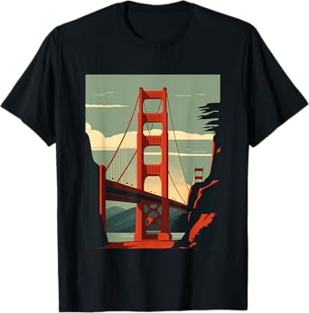 Golden Gate Bridge - San Francisco - Retro Design - Classic T-Shirt