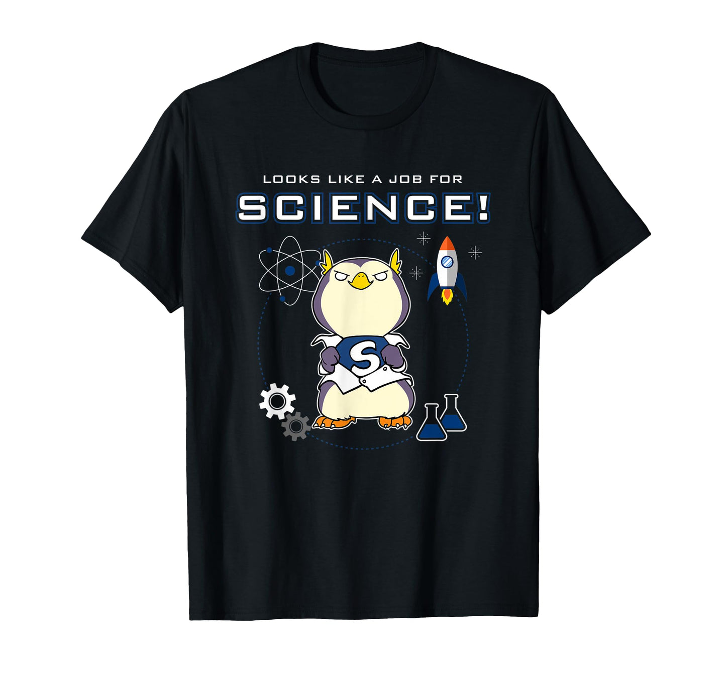 Looks Like A Job For Science Funny Scientist Lab Penguin T-Shirt
