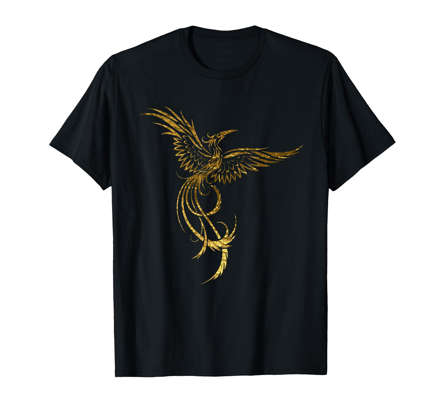Golden Yellow Phoenix T-Shirt - Gold, Yellow & Brown Tones T-Shirt